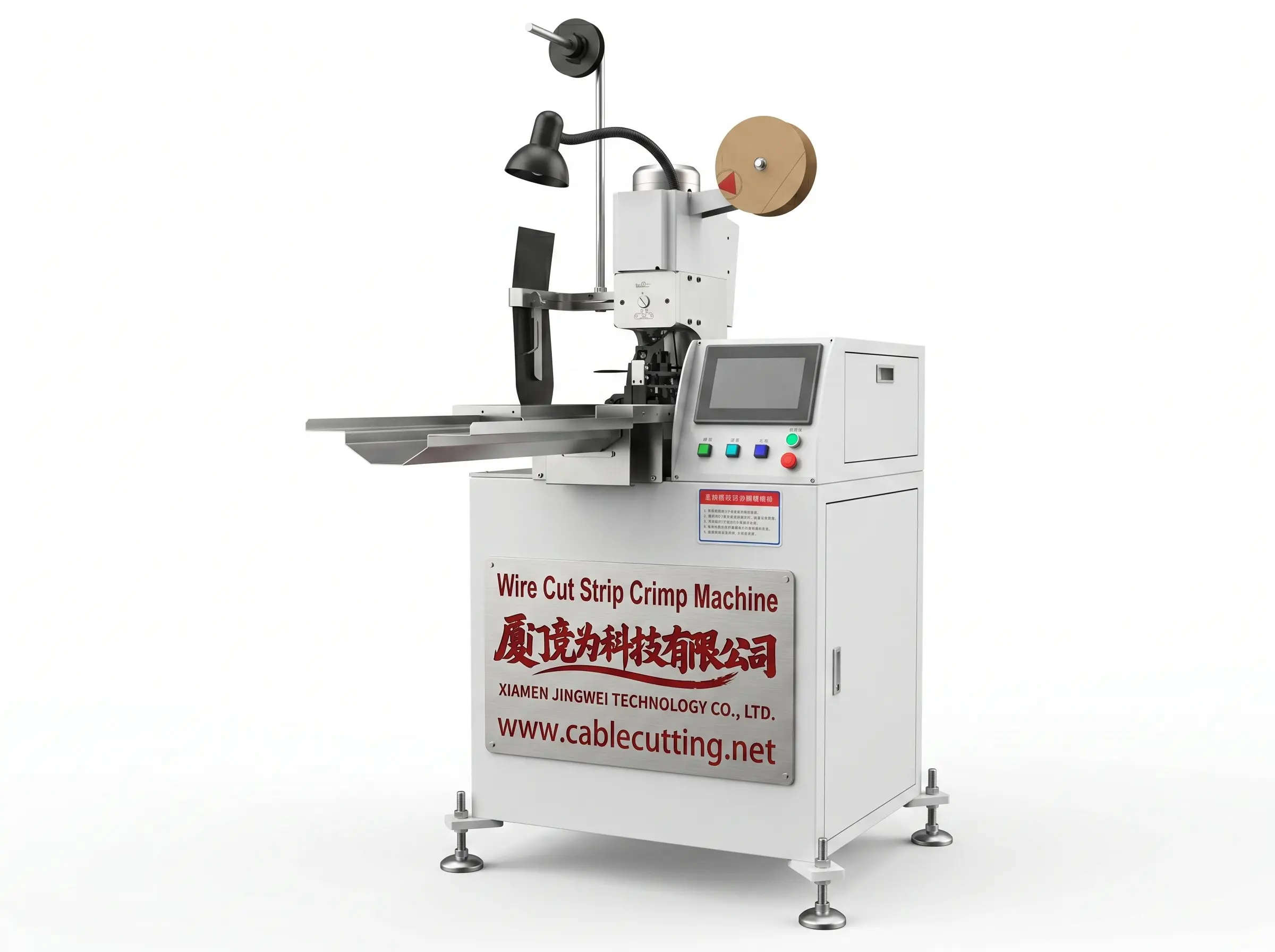 Volautomatische Kabelkrimpmachine voor Draadknippen, Strippen en Krimpen WPM-151