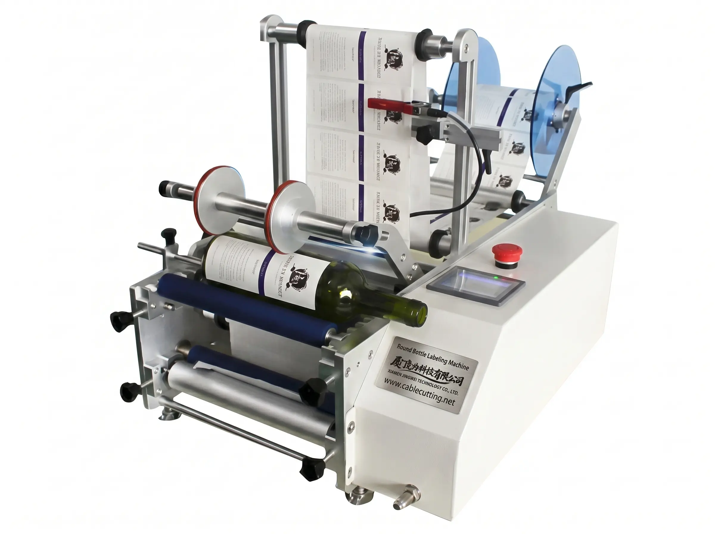 WPM-7160: Semi-automatische etiketteermachine voor ronde flessen