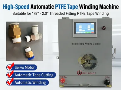 Automatische PTFE Tapewikkelmachine voor Draadafdichting WPM-1308