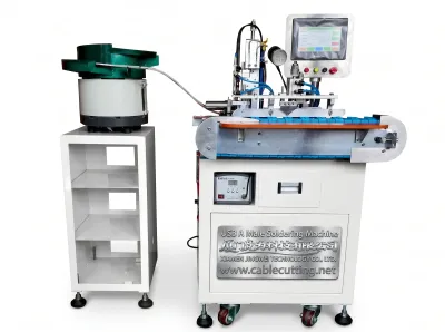 Automatische USB A mannelijke soldeermachine voor massaproductie WPM-121-AM - Automatische Soldeermachine