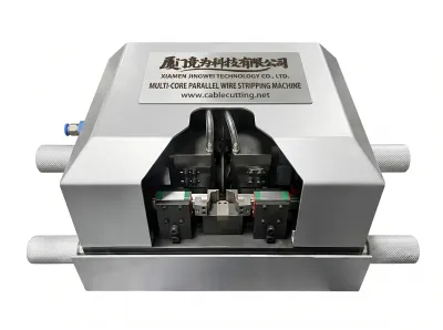 Meeraderige Parallelle Draadstripmachine voor AWG 24-34 WPM-012 - Semi-automatische Draadborstelmachine