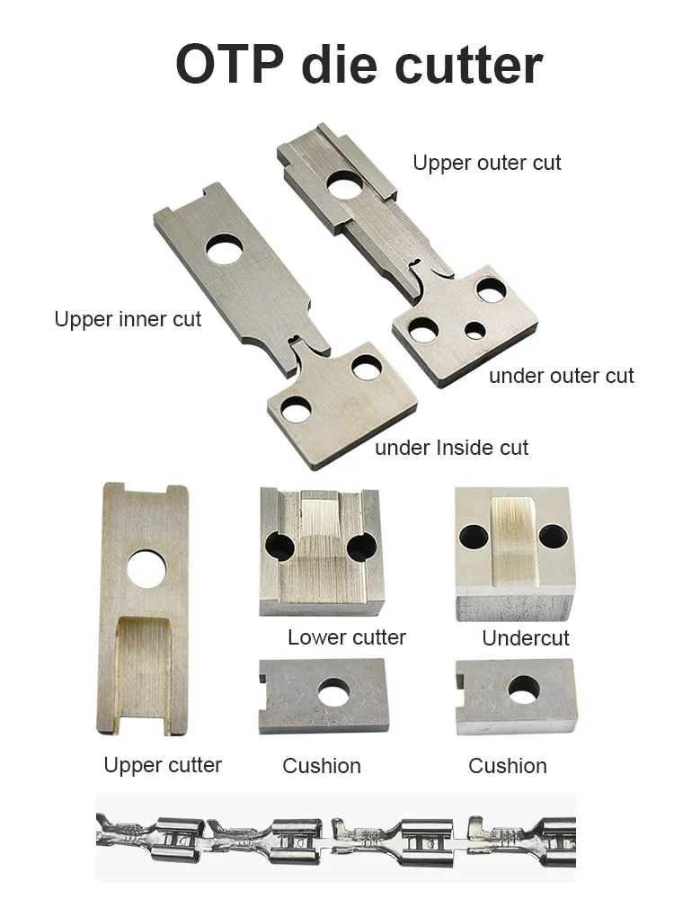 Loose Terminal Blades, Crimping Blade Die, Cold Pressed Blade Die Losse aansluitmessen, krimpmesmatrijs, koudgeperste mesmatrijs