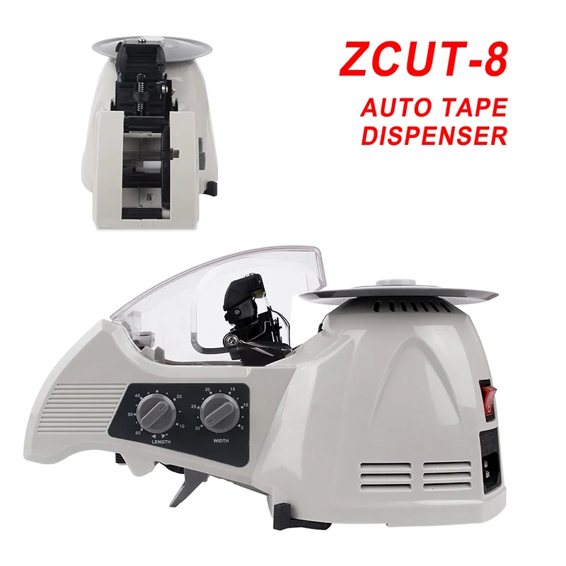3-25 mm breedte desktop tape dispenser elektronische tape dispenser snijder machine carrousel automatische tape dispenser ZCUT-8, automatische tape dispenser, kauwgom tape dispenser, tape dispenser 