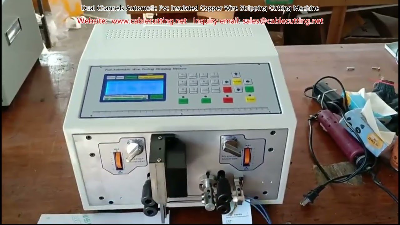 Dubbele kanaal automatische draadstripmachine: snij & strip PVC-koperdraad efficiënt