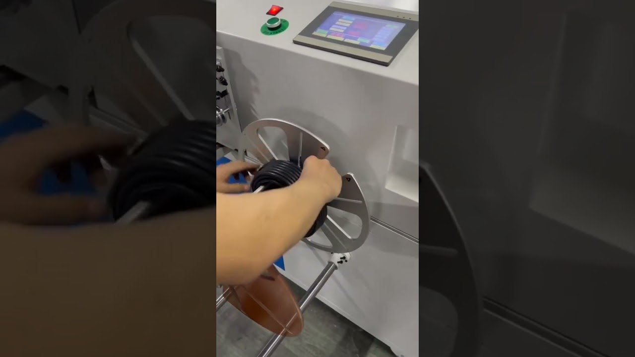Automatische meter tellen, snijden & oprollen machine met bindfunctie | #machine #fabriek