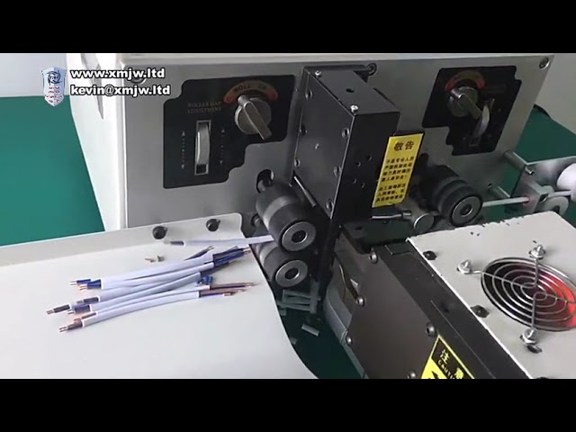 Volledig automatische manteldraad strippen en draad twistmachine
