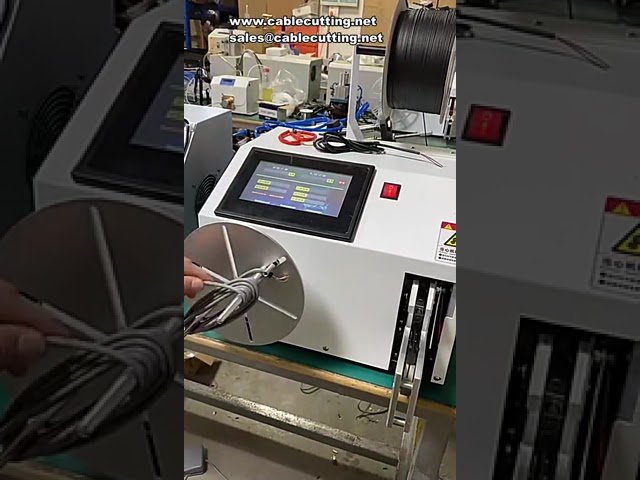 Automatische draadspoel-wikkelmachine 5-80mm | Digitaal touchscreen | Elektrische kabelbindingsmachine