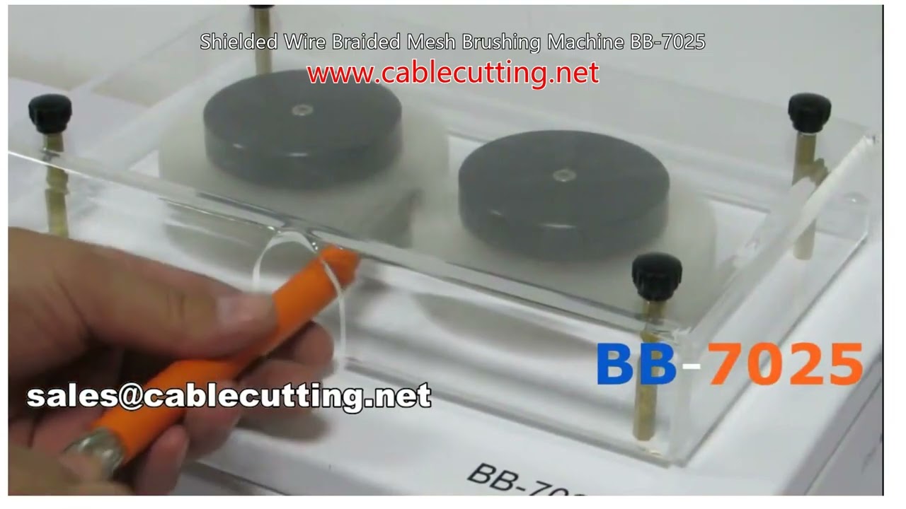 BB-7025 borstelmachine voor afgeschermde draad en gevlochten gaas | Automatische reiniging