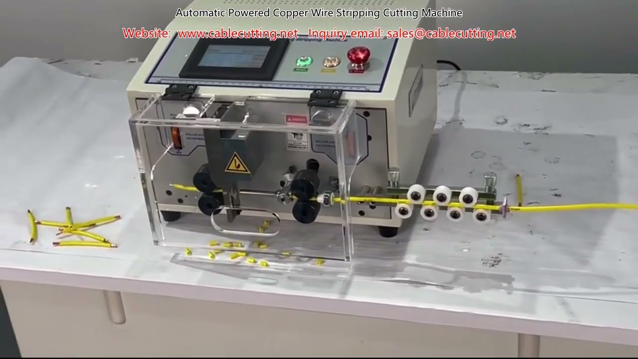 Automatische koperdraad strip- en snijmachine - Krachtige draadverwerking