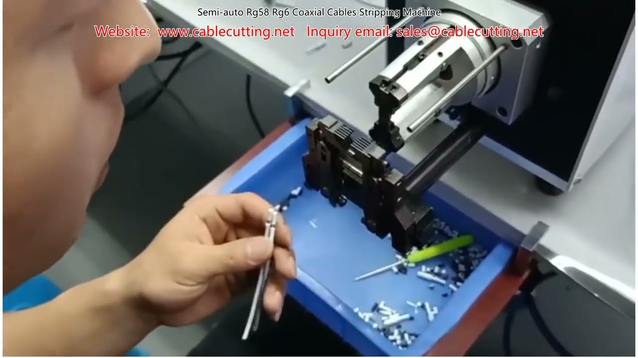 Semi-automatische coaxkabel stripmachine voor RG58 en RG6