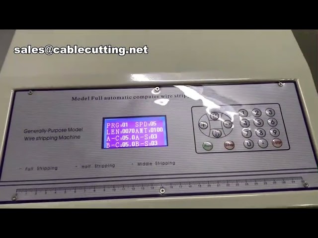 Elektrische computergestuurde zelfinstellende kabel- en koperdraadsnijmachine | Draadstripper