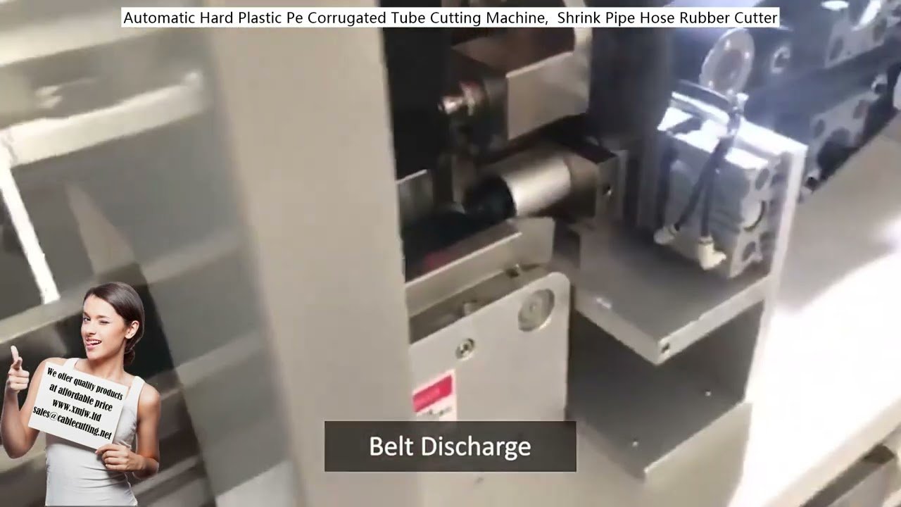Automatische snijmachine voor hard plastic, PE gegolfde buizen, krimpkous en rubber slangen