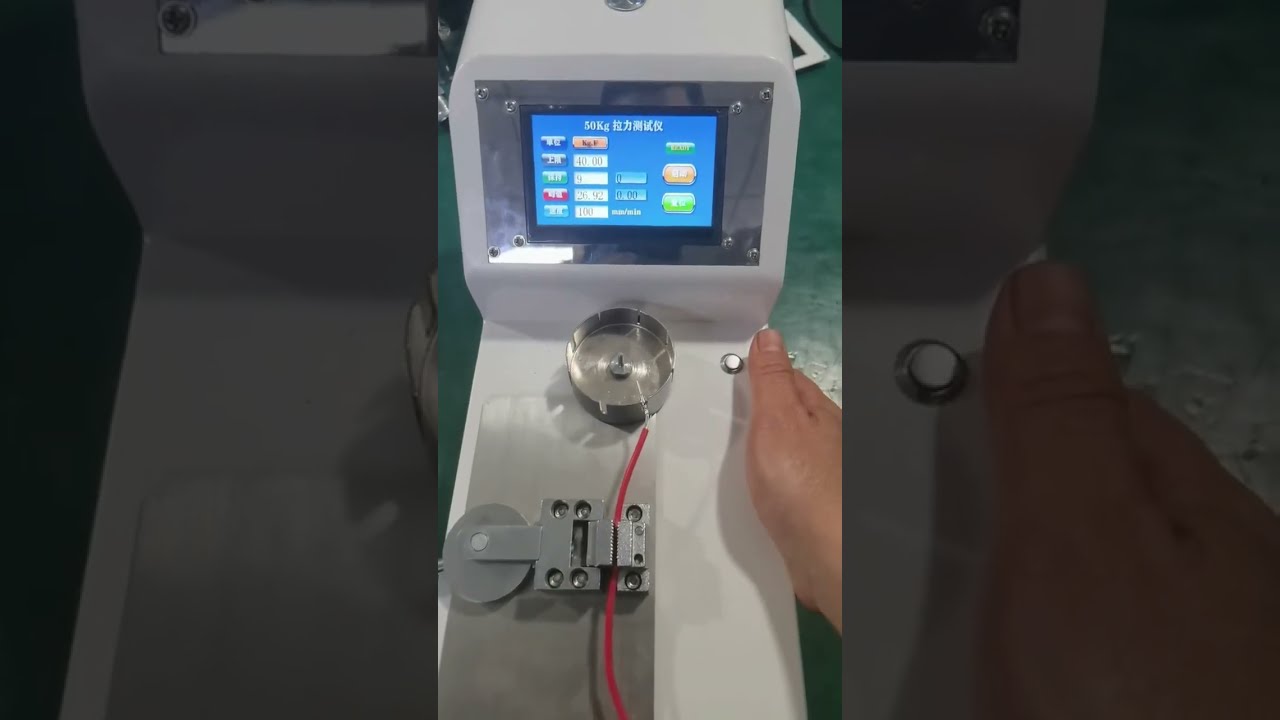 Druktest voor gekrimpte draden en terminals | Kwaliteitscontrole in de fabriek #machine #kabelstripmachine #fabriek