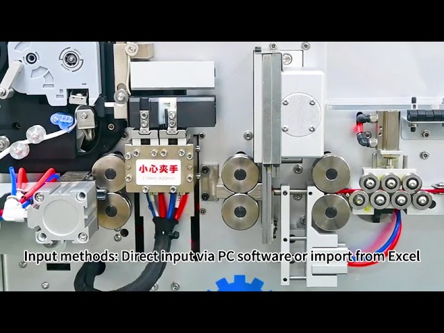 Automatisch draad snijden, strippen en thermische buisnummerprinter - geïntegreerde machine