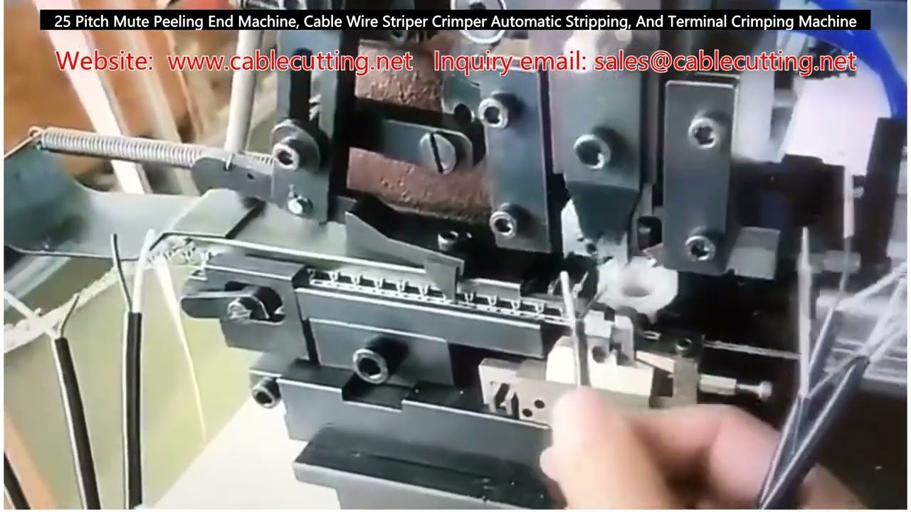 25 Pitch Mute Peeling Eindmachine | Automatische Draadstripper & Terminalkrimper