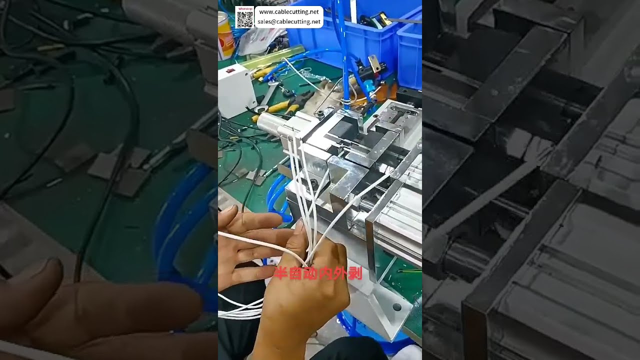 Semi-automatische binnen- en buitenmantel stripmachine – Precisie voor datakabelbomen