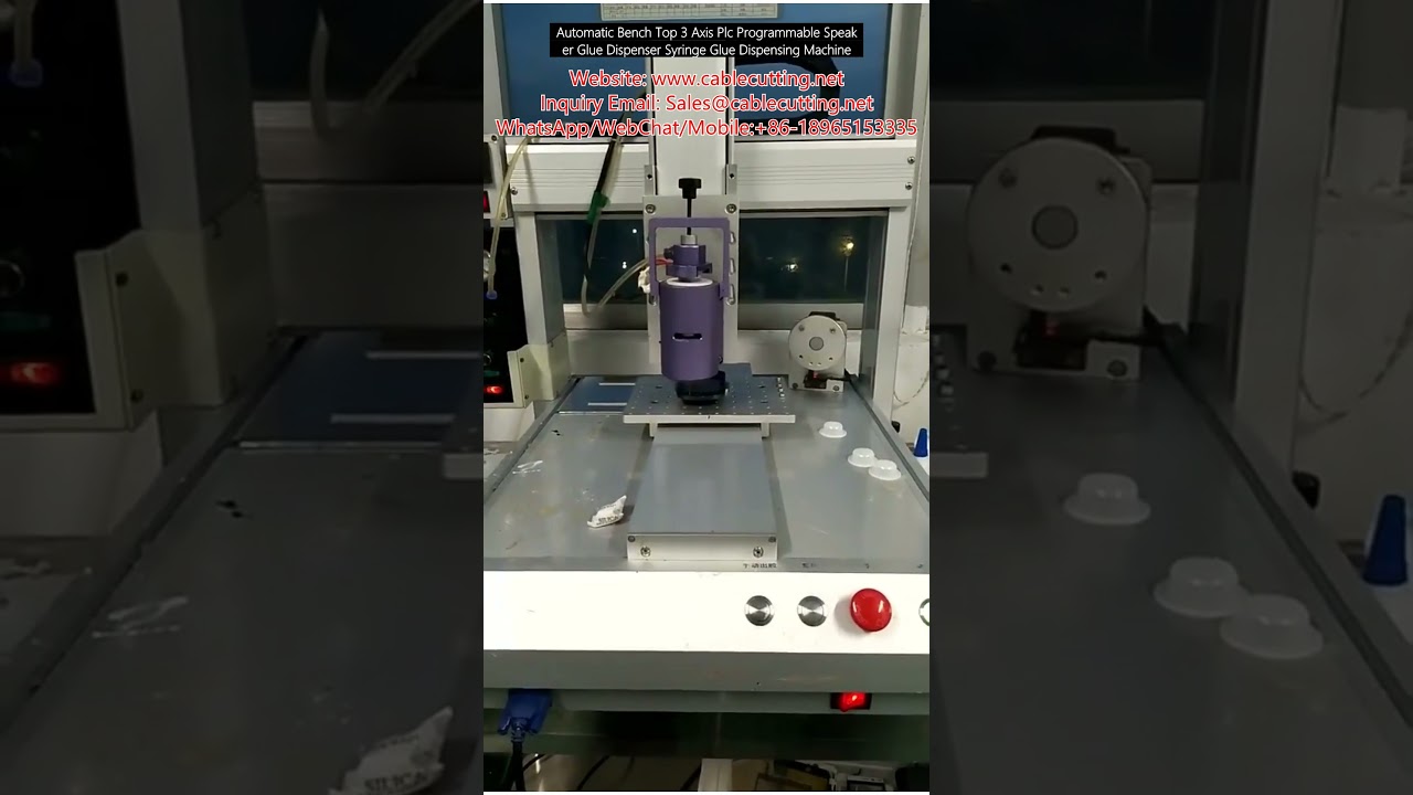 Automatische 3-assige PLC-lijmdoseermachine voor luidsprekers - Tafelmodel met spuit