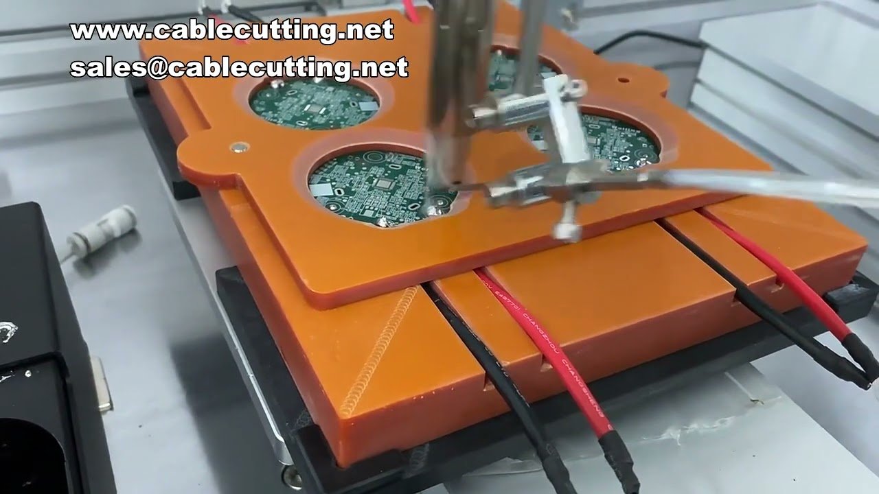 Automatische golfsoldeermachine met tinvoersysteem voor PCB's en USB-kabels