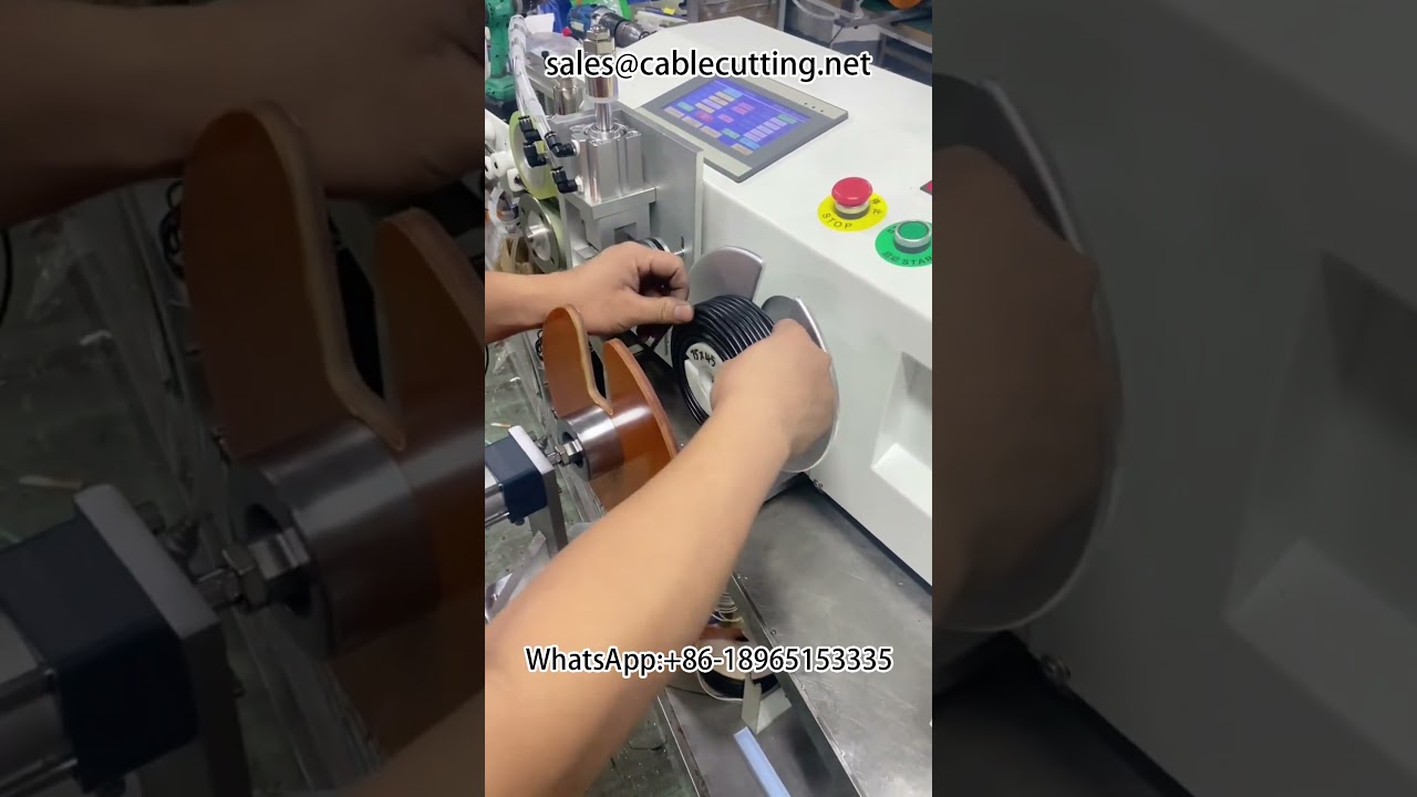 Automatische meter tellende wikkel- en bindmachine voor grote rollen – draadkabelboomverwerking
