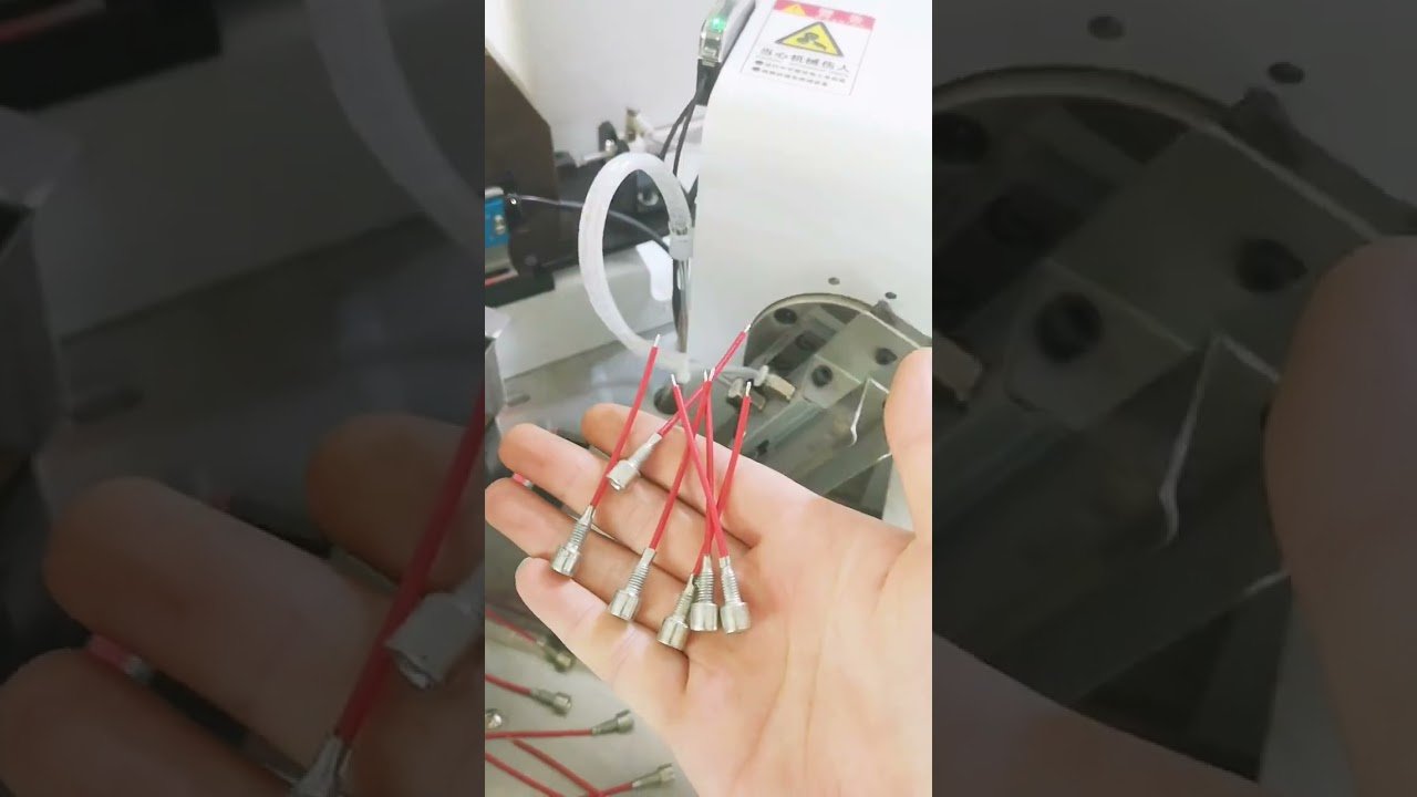 Volledig automatische vertin- en krimpmachine voor elektrodedraden van handwarmers #fabriek