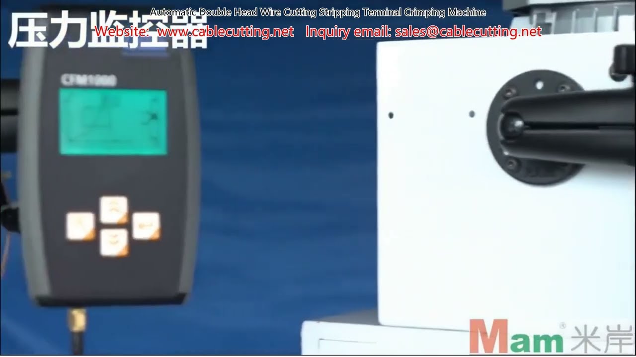 Automatische dubbele kop draadsnij-, strip- en krimpmachine