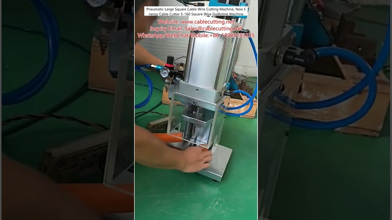 Pneumatische vierkante kabelsnijmachine voor grote draad | Nieuwe energie kabelguillotine 5-160 mm²