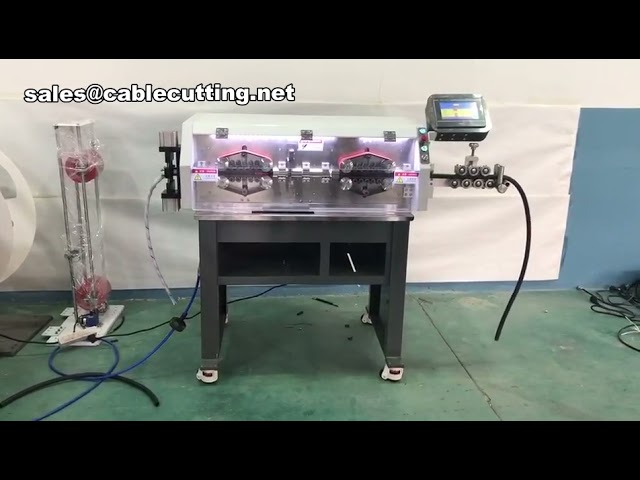 Grote kabel snij- en stripmachine voor meeraderige kabels | Industriële kabelverwerking