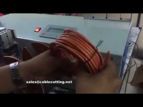 Automatische kabelopwikkel-, spoel-, snij- en bindmachine met metertelling