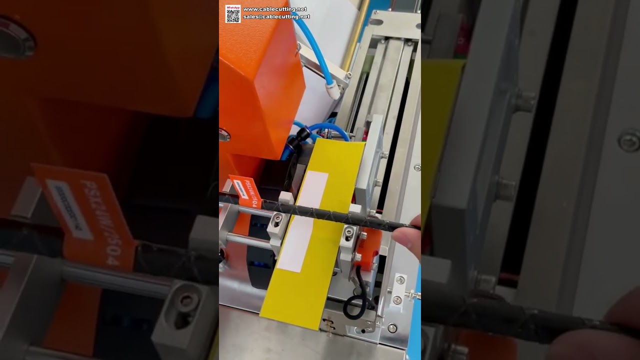 Robuuste draadomvouwlabelmachine voor dikke kabels - Zware stickerapplicator voor industrieel gebruik