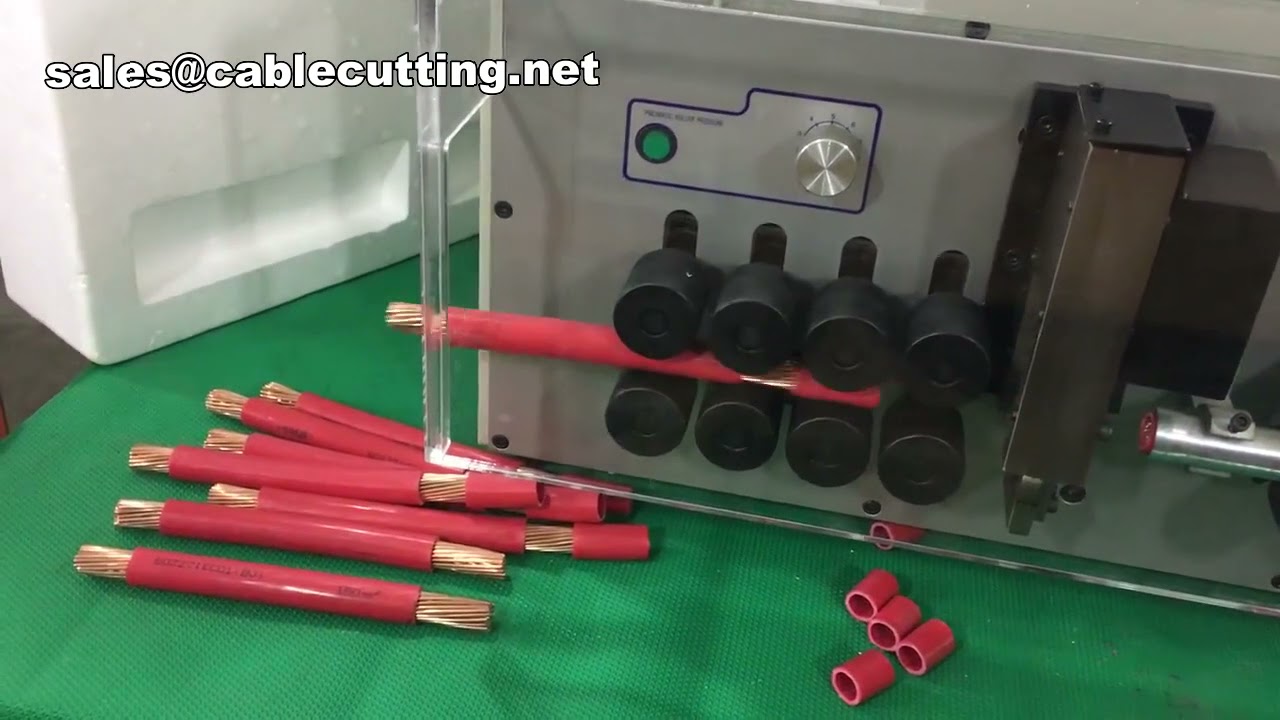 Automatische draadstrip- en snijmachine voor kabels 16-150 mm²