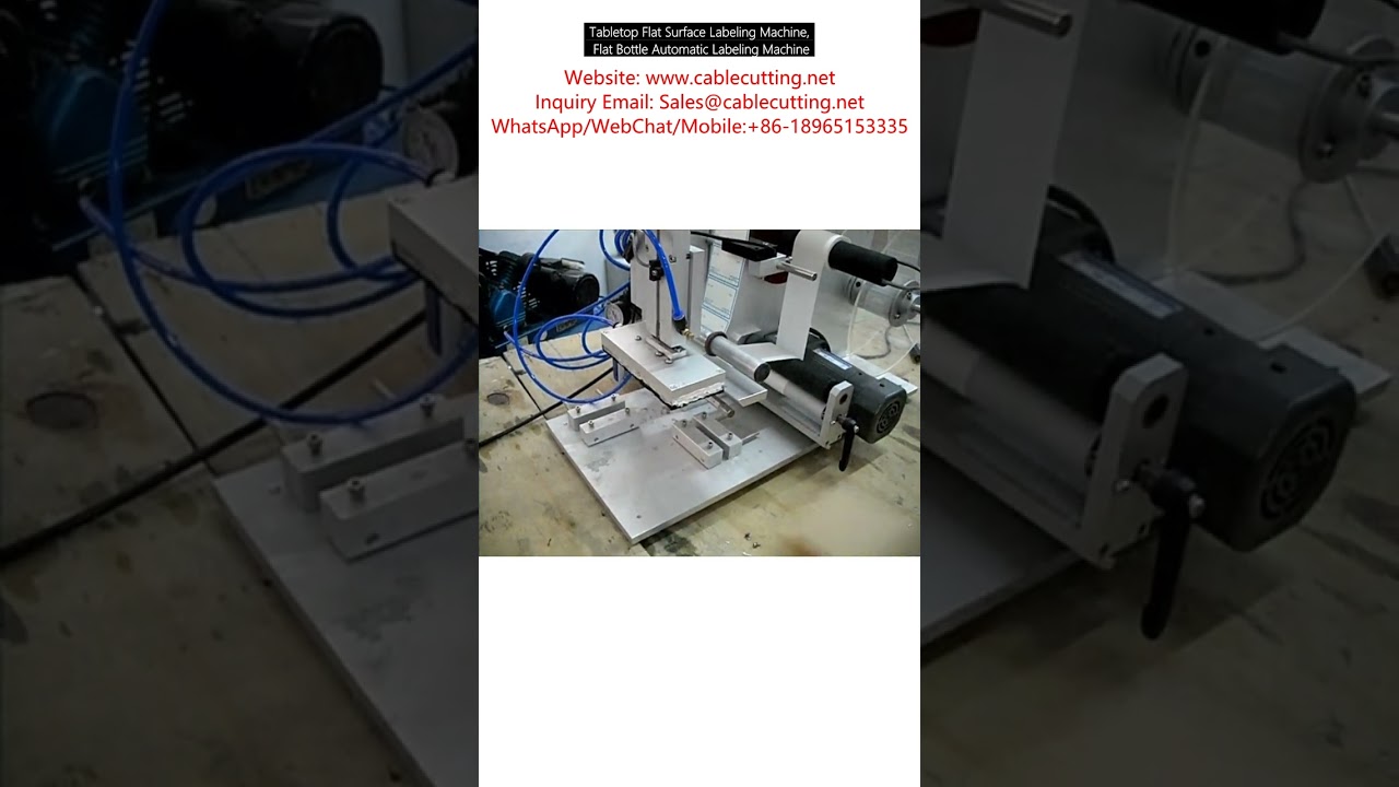 Tafelmodel automatische labelmachine voor vlakke oppervlakken en flessen