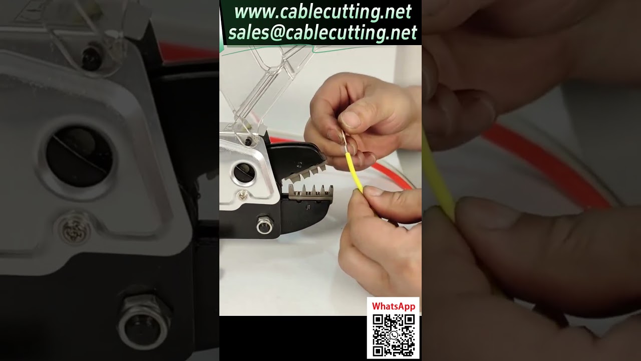Multifunctionele pneumatische krimptang met verwisselbare matrijzen voor diverse terminals