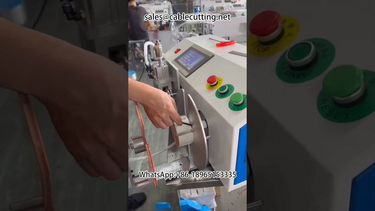 Automatische draad- en kabelwikkelmachine: meter tellen, positioneren, snijden en binden